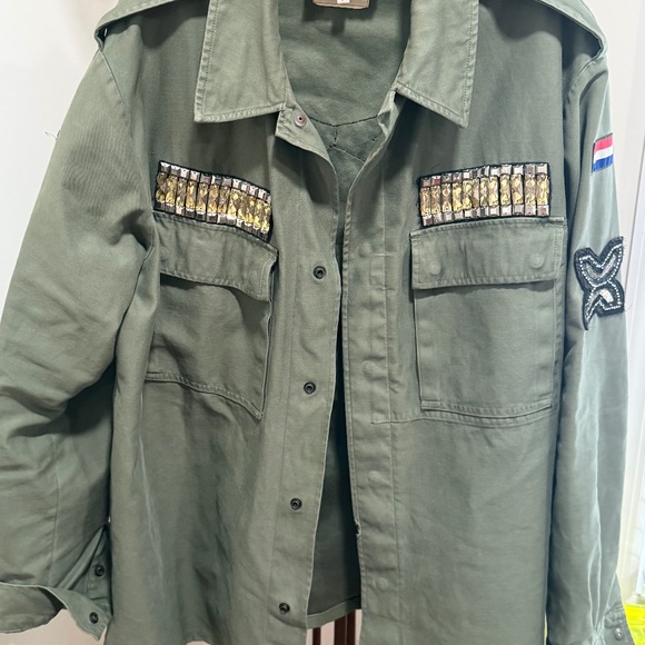 FIGUE Military style jacket embroidered - Picture 1 of 5